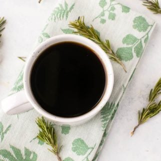 white mug with coffee