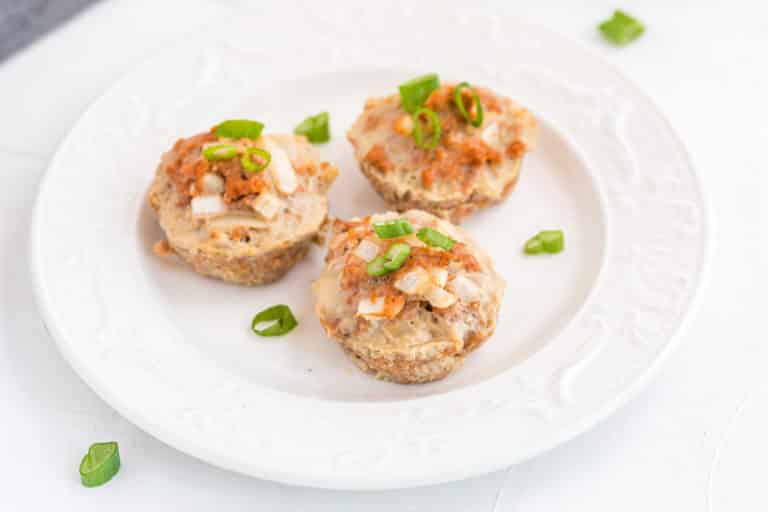 ground turkey muffins on a white plate