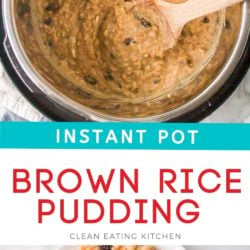 instant pot brown rice pudding pin