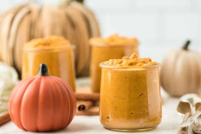 vegan pumpkin pudding on tabletop