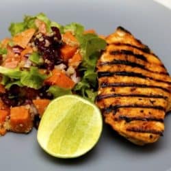 grilled chicken with veggies