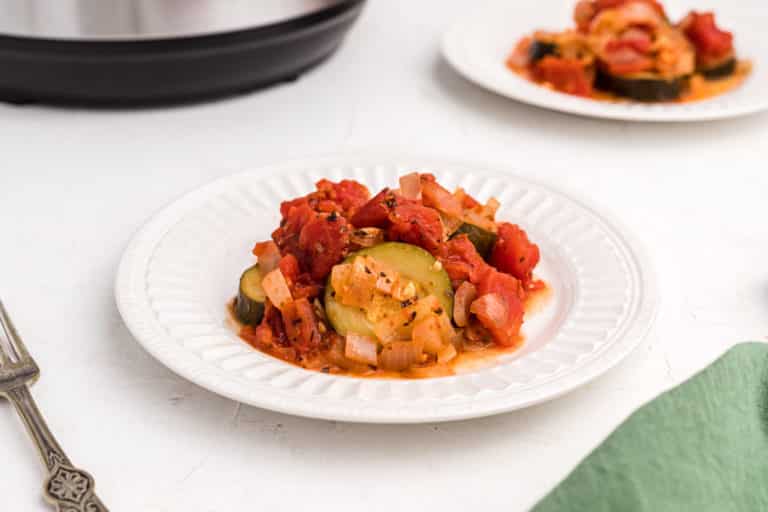 photo of instant pot zucchini and tomatoes.