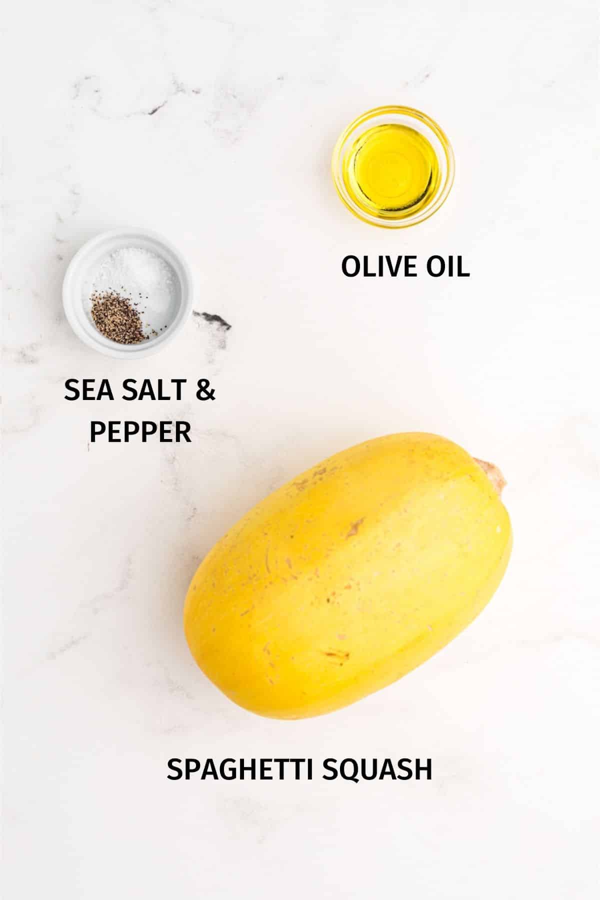 ingredients for air fryer spaghetti squash.