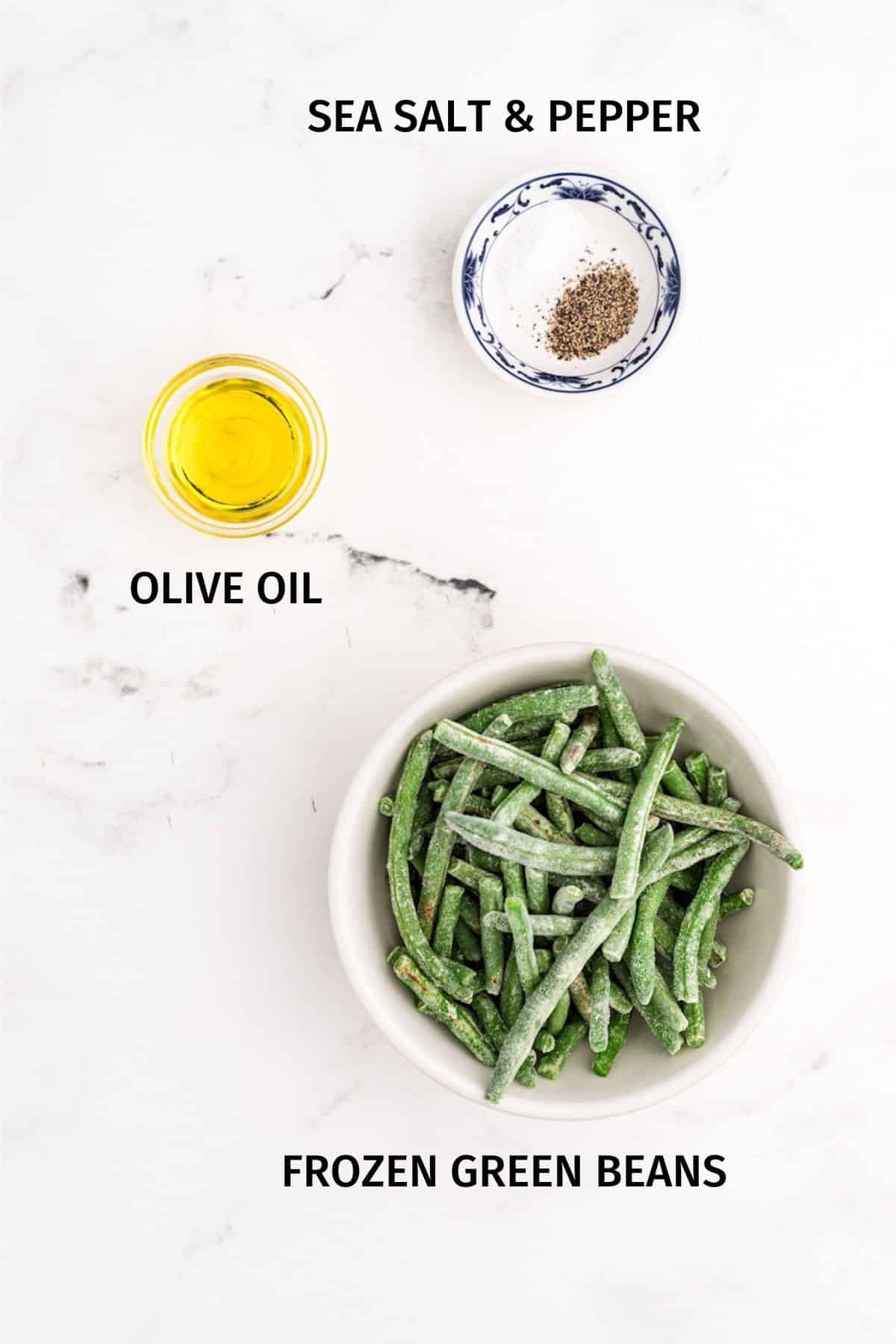 air fryer green beans ingredients.