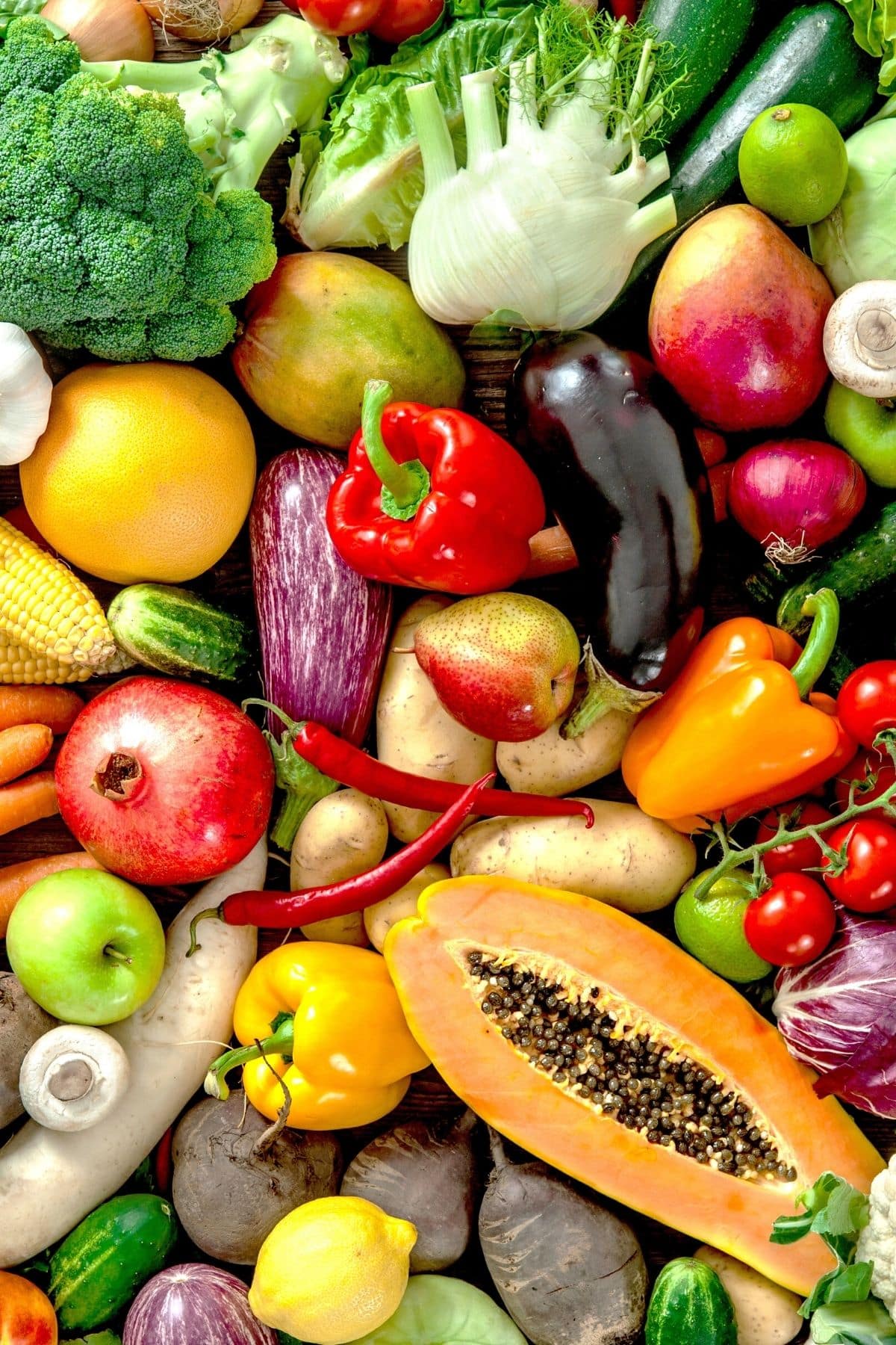 healthy foods on a table