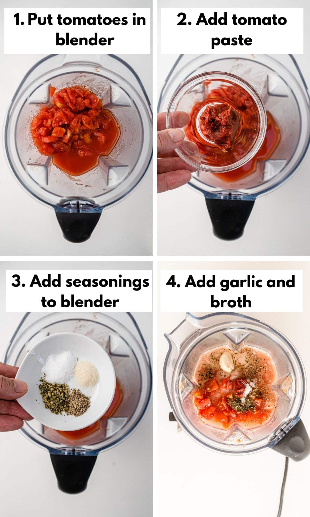 process photos for blender tomato soup.