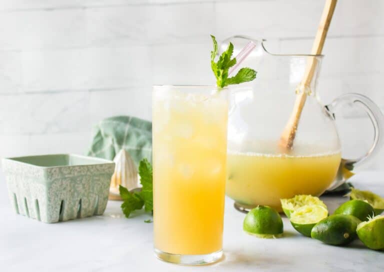 Pineapple Coconut Water in glass.